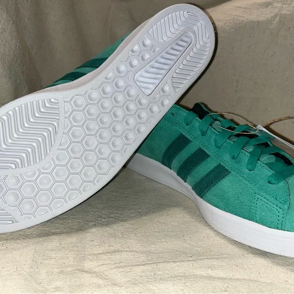 Adidas Campus ADV skate shoes in court green & collegiate green, M:9.5, W:10.5 - Picture 4 of 9